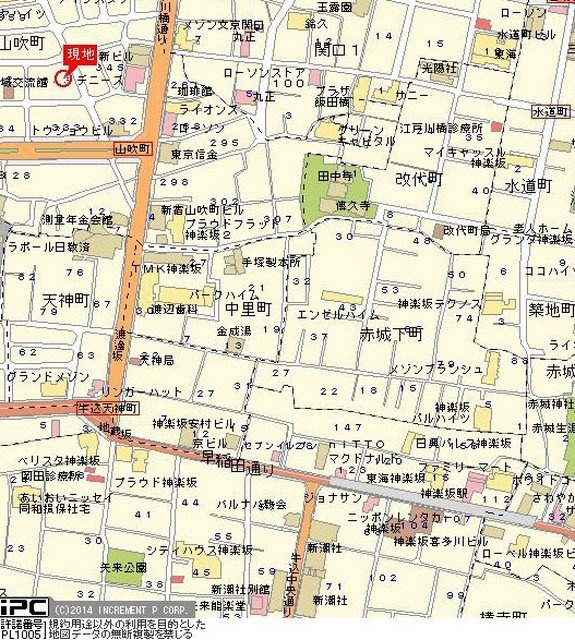 アーバンファースト神楽坂の地図