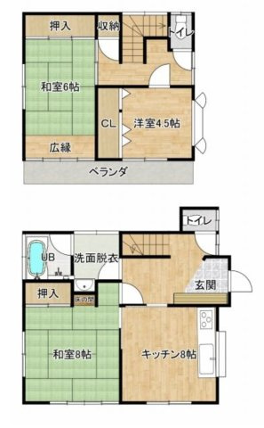 【間取り】 | 加須市道目　中古戸建
