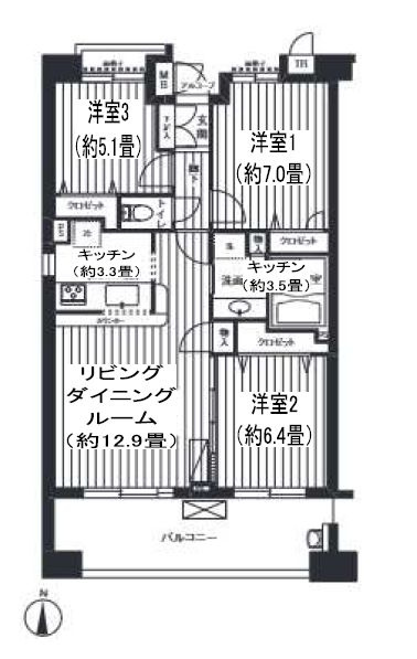 パークビューステージ東陽町の間取り