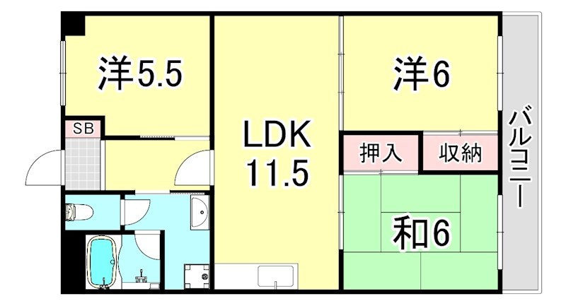 シティハイツ立花1の間取り