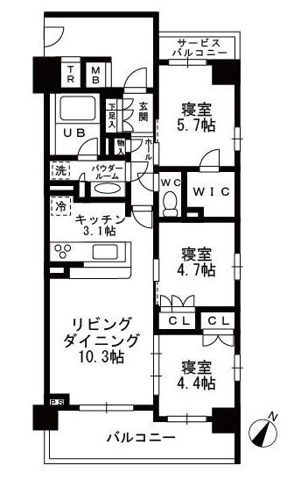 シャンピアグランデ深沢の間取り