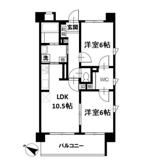 南柏ポラール・コートの間取り