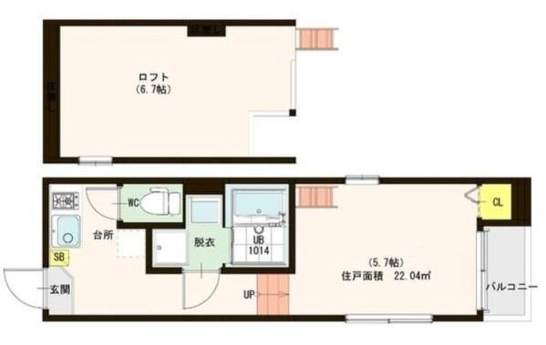 Ｌｉｎｋｓ　五反野の間取り|間取りです。