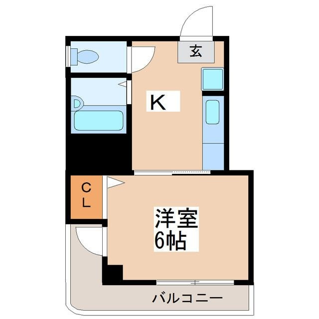 全観スカイハイツの間取り|間取りです。