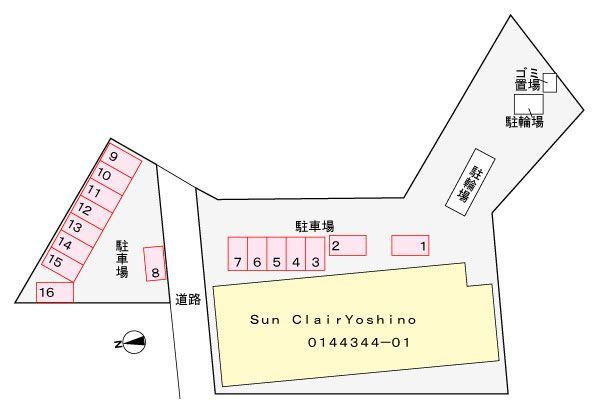 ＳｕｎＣｌａｉｒＹｏｓｈｉｎｏの区画図