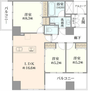 クレッセント三鷹ザ・タワーの間取り