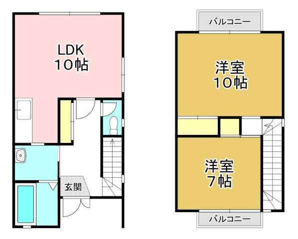 UパームF棟の間取り