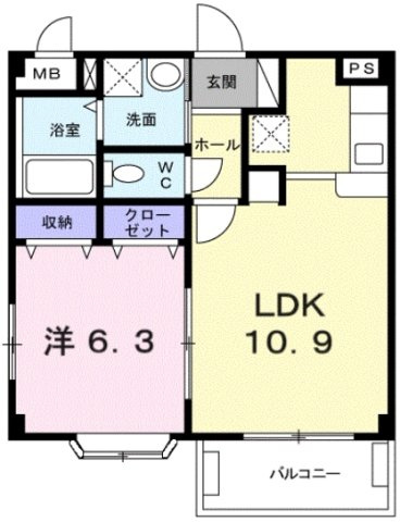 ベルソレイユBの間取り