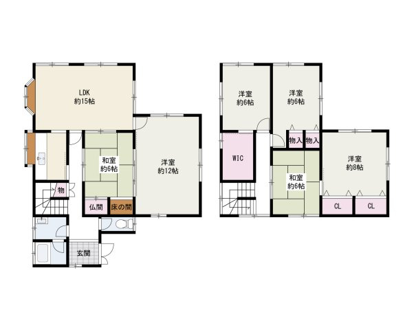 泉佐野市泉ケ丘3丁目　中古戸建の間取り
