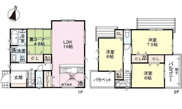 安佐北区亀山5丁目の間取り
