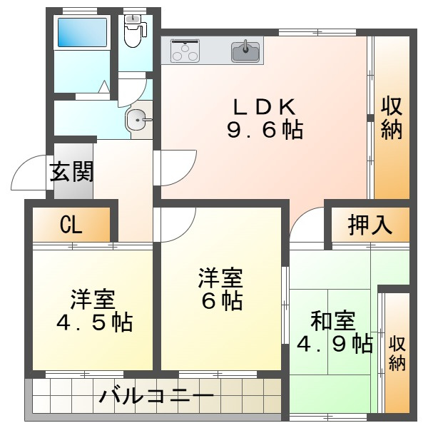 高倉台2団地11号棟の間取り