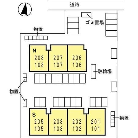 パインハイム　Ｂの区画図
