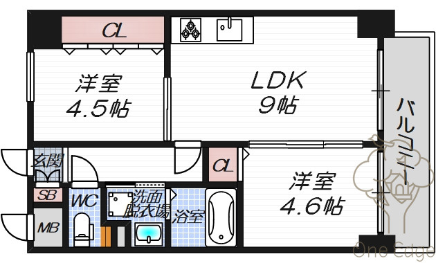 FORTUNA北梅田の間取り