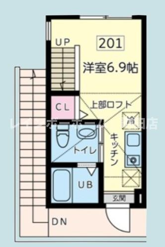 クラージュ橋本※初期費用分割後払いサービス利用可能物件の間取り