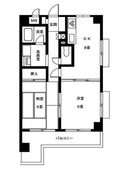 【間取り】 | 角部屋です！