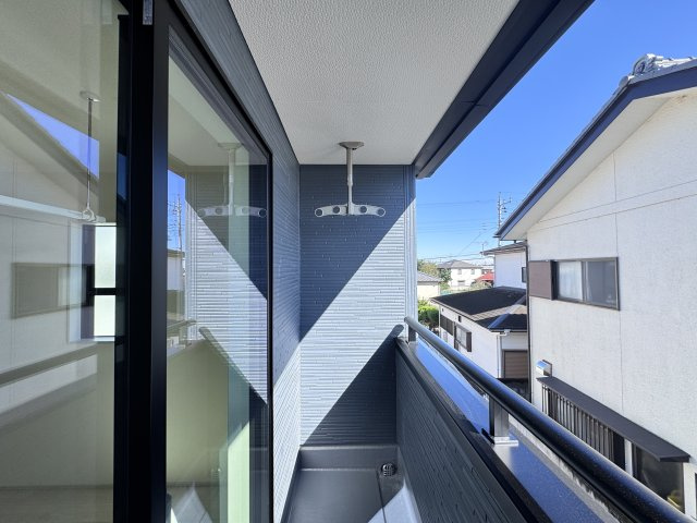 新築　高崎市中豊岡町第５　Livele Garden.S　4号棟のバルコニー|現地写真　日当たりの良いバルコニーはお洗濯物もよく乾きそうです◎
　						
