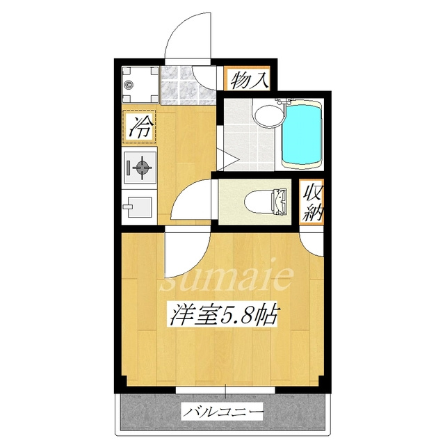 メゾン山王の間取り|バストイレ別です♪