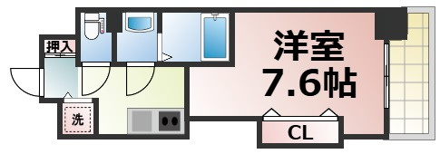 【間取り】 | Luxe玉造Ⅱ　仲介手数料無料