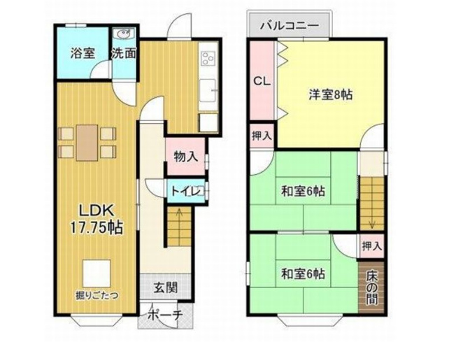 【間取り】 | 山科区西野櫃川町　中古戸建
