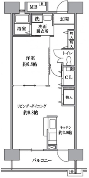 ティーズガーデン清瀬の間取り