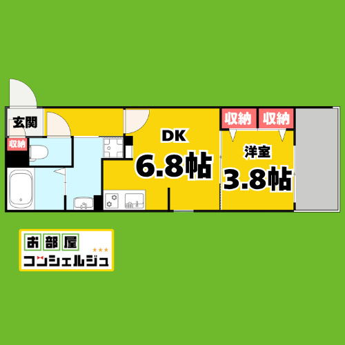 リーデンス名古屋駅西の間取り