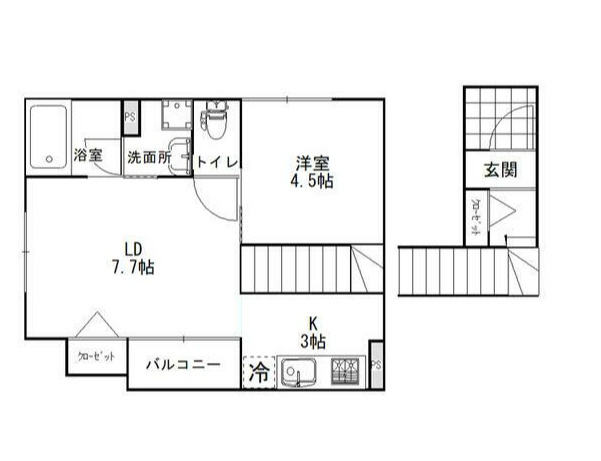 菊池郡大津町大字大津のアパートの間取り