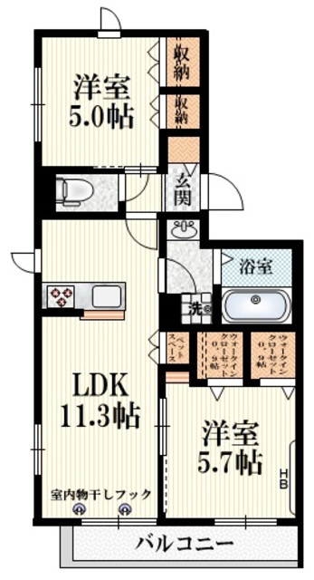 Ｓｈｏｅｎｅｒ　Ｐｌａｔｚ　Ｋｏｅｎｊｉの間取り|★１フロア２住戸角部屋★　★犬・猫多頭飼育可★