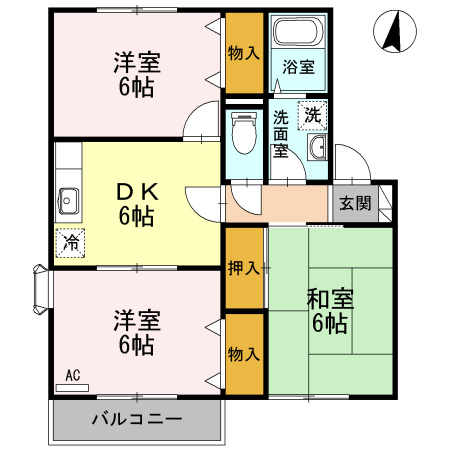 サイプレスタウンAの間取り