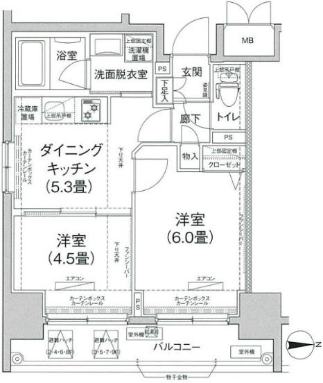 ルフレリバーサイド町屋の間取り