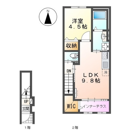 東広島市高屋町桧山　賃貸アパート新築工事の間取り