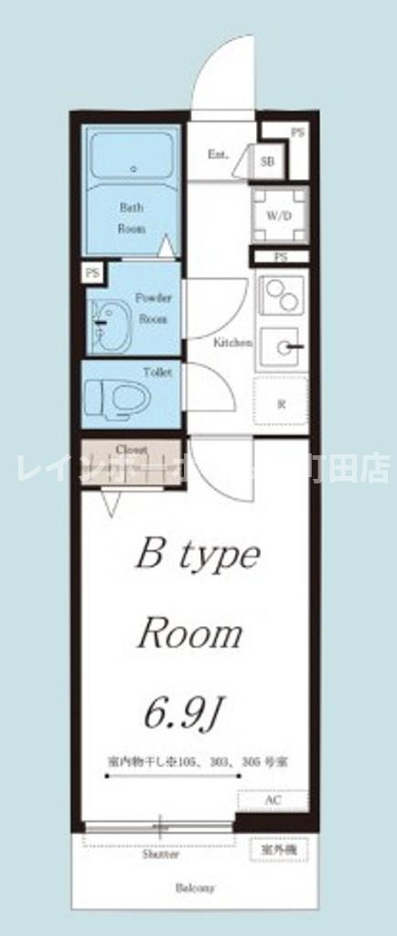 リブリ・クローリス長津田※初期費用分割あと払いサービス利用可能物件の間取り