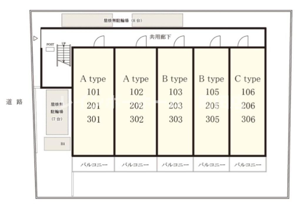 リブリ・クローリス長津田※初期費用分割あと払いサービス利用可能物件の区画図