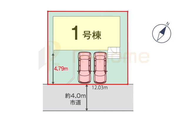 取手市新取手1丁目2期　新築戸建て　1号棟の区画図|大きなお買い物だからこそ、メリット・デメリットを伝えさせて頂きます。
R-homeにお任せください♪