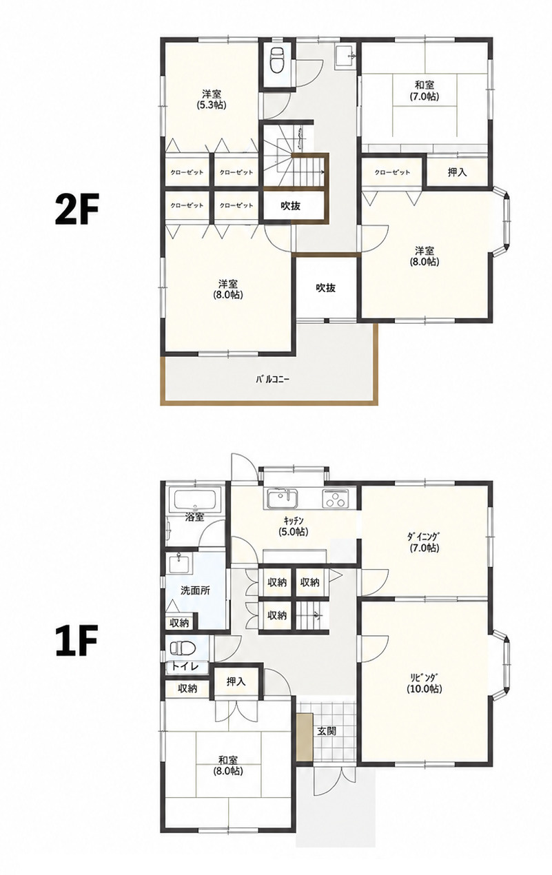 【中古戸建】羽生市大字上新郷の間取り|■間取り図｜敷地面積：269.05㎡（約81.38坪）建物面積：145.74㎡（約44.08坪）