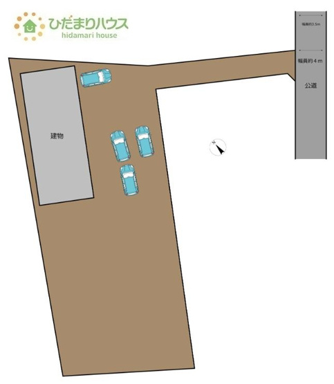 【区画図】 | 土浦市荒川沖　中古戸建 | 敷地広々205坪。ゆったりとしたお庭スペースや駐車場が魅力。