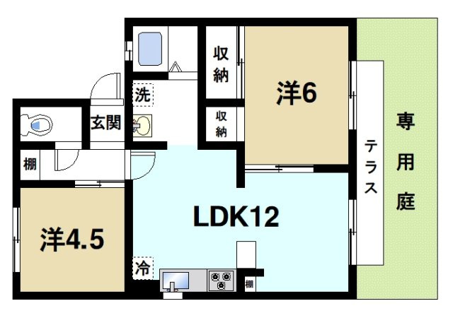 ルミエール　A棟（六条）の間取り|間取り