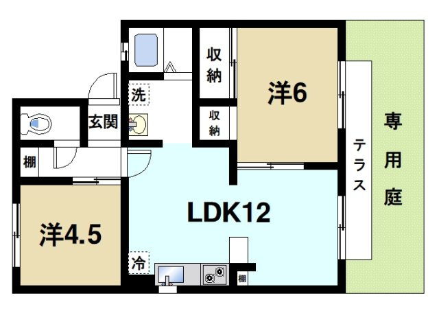 ルミエール　A棟（六条）の間取り|間取り