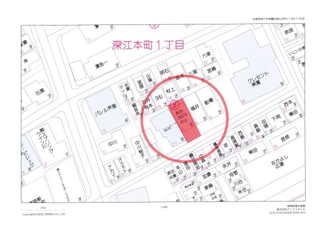 深江本町１丁目倉庫・駐車場の地図