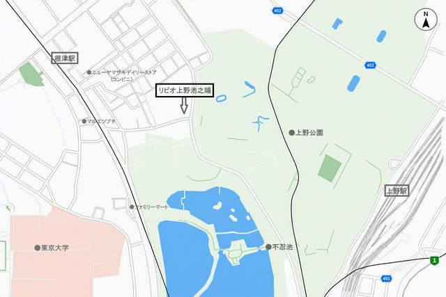 リビオ上野池之端の地図