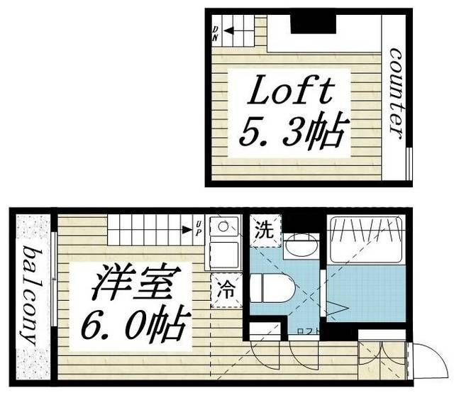 Ａｋａｒｉ　ｈａｂｉｔｅ　Ｂ棟の間取り|間取りです。