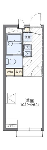 レオパレスガーネット合川の間取り