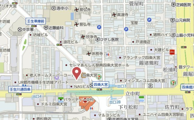 四条大宮グランドコーポ　6階の地図