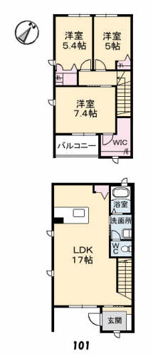 【間取り】 | グレースメゾン湊 B棟