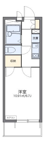 レオパレスアビタシオンⅡの間取り