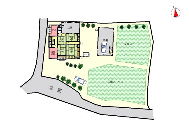 丹波市春日町鹿場の中古一戸建の区画図