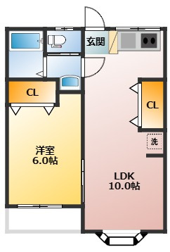 貢栄ハイツ　の間取り