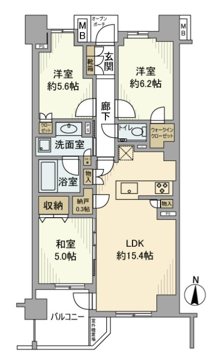 プラウド桜台の間取り