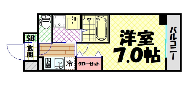 【間取り】 | ジュネーゼみなと弁天町