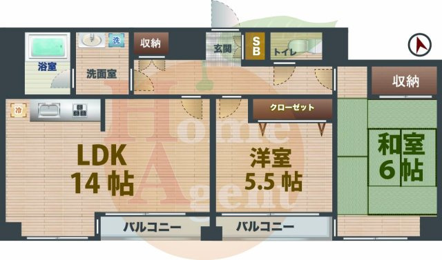 【間取り】 | DRホームズ中野 | 2LDKのお部屋です。