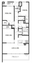 【間取り】 | 3LDK（専有面積：75.02㎡、バルコニー面積：12.00㎡）